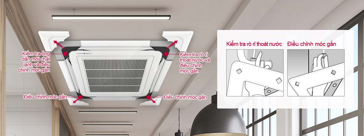 Máy lạnh âm trần cassette LG inverter