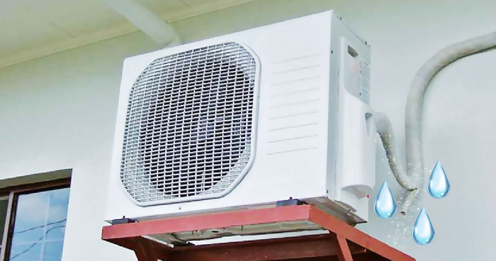Cục nóng máy lạnh chảy nước