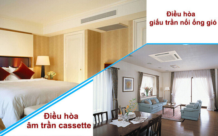 Máy lạnh giấu trần và máy lạnh âm trần