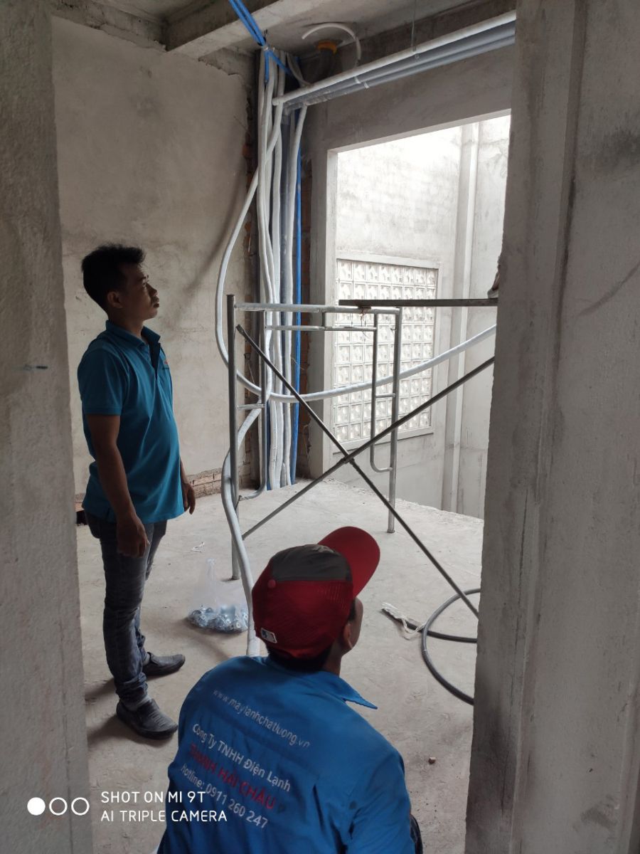 thi công hệ thống ống đồng máy lạnh