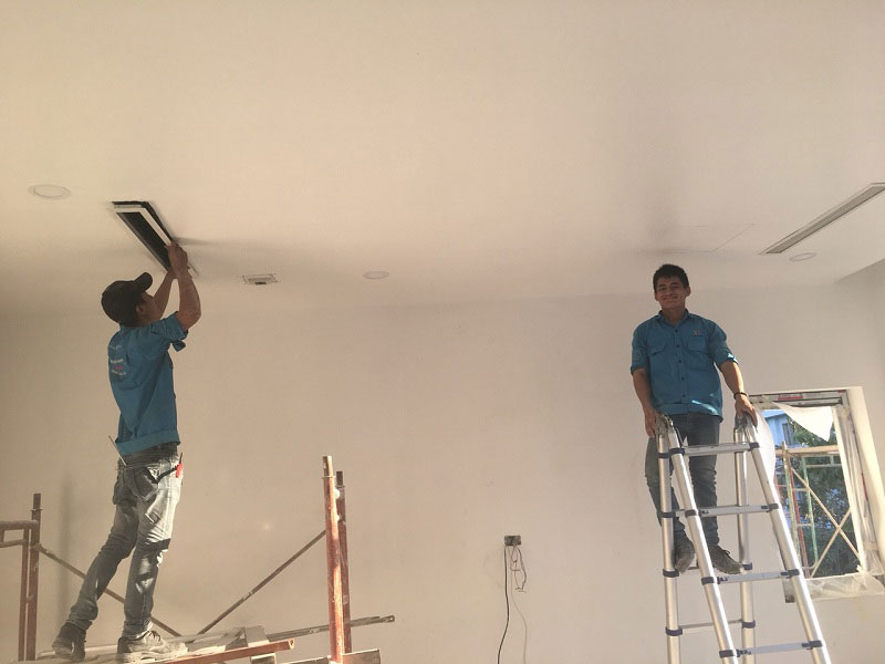 Thi công máy lạnh giấu trần nối ống gió