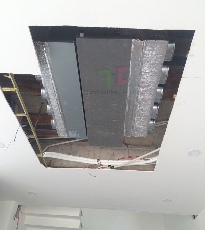 Thi công máy lạnh giấu trần nối ống gió