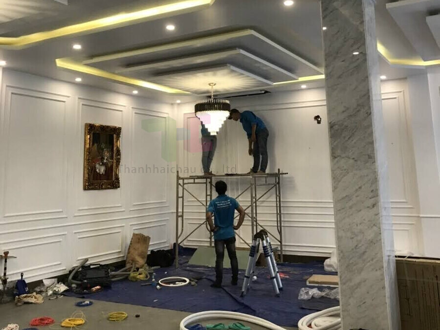 Lắp đặt dàn lạnh máy lạnh âm trần 1 hướng thổi