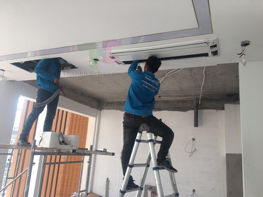 Lắp đặt máy lạnh âm trần LG 1 hướng thổi