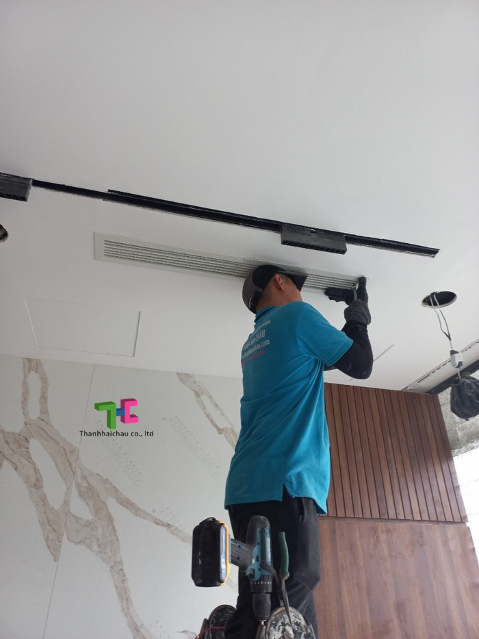 Lắp đặt máy lạnh âm trần nối ống gió