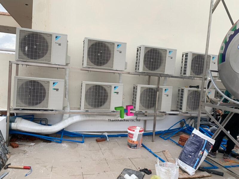 Lắp đặt máy lạnh âm trần nối ống gió