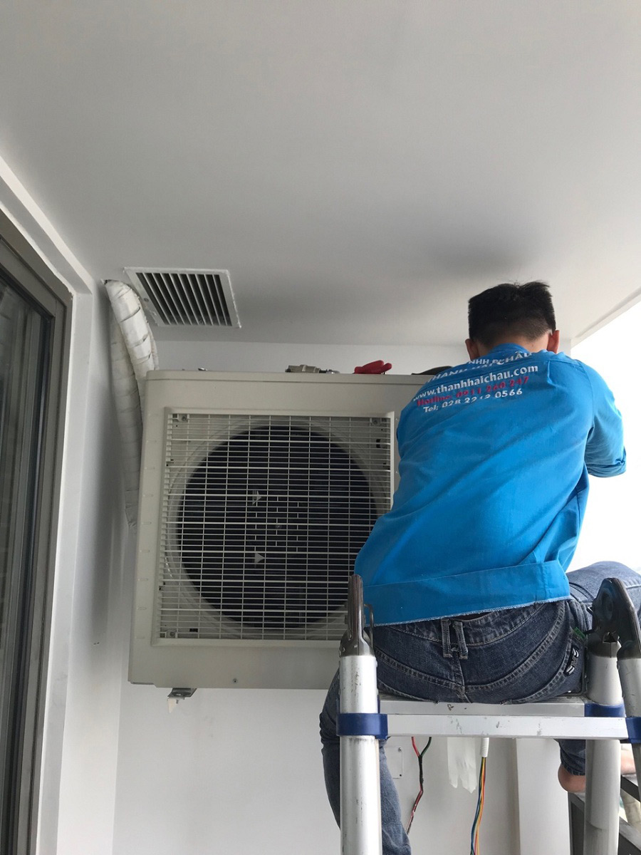 Thi công máy lạnh giấu trần nối ống gió