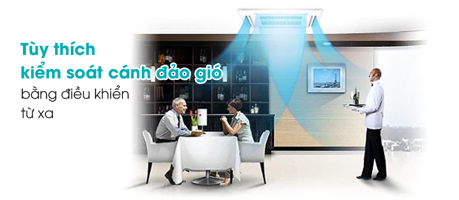 máy lạnh âm trần samsung điều khiển cánh đảo gió