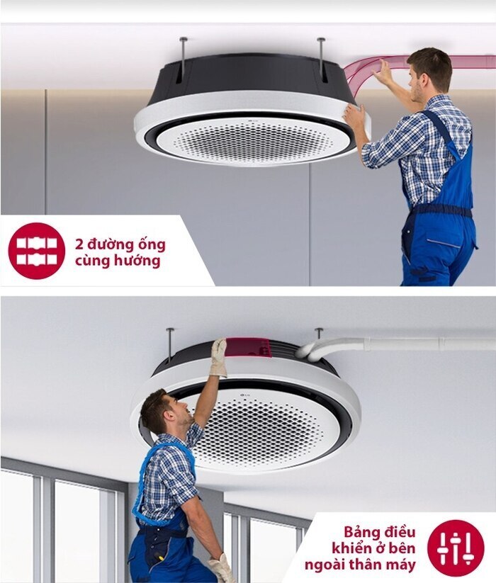 Máy lạnh âm trần LG thổi tròn 360 độ