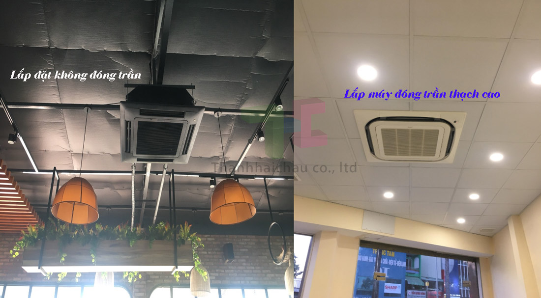 lắp đặt máy lạnh điều hòa âm trần cassette