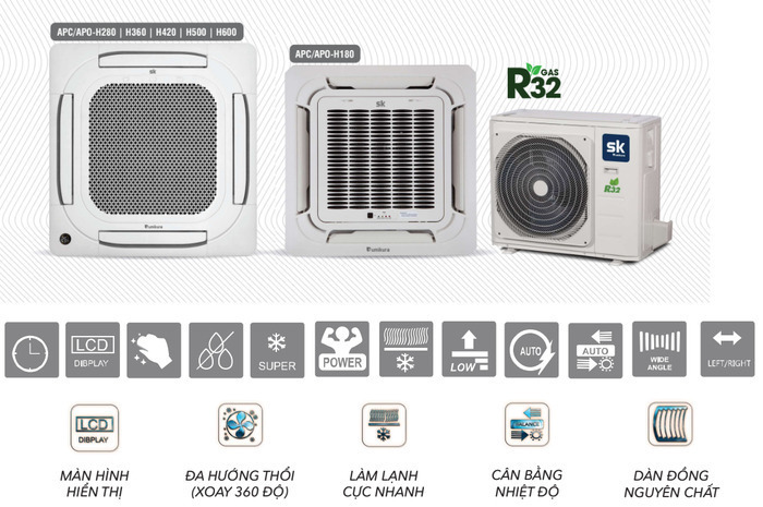 Máy lạnh âm trần Sumikura APC/APO-360/DC 4HP