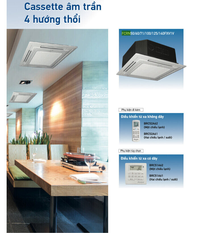 Máy lạnh âm trần Daikin FCRN125FXV1V 5HP