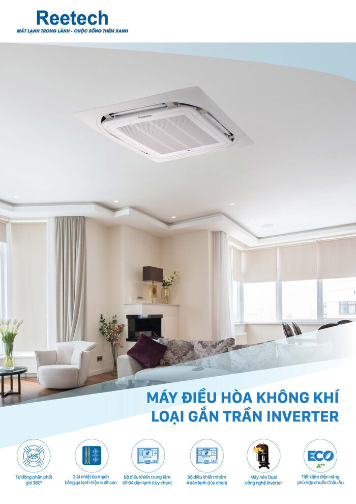 Máy lạnh âm trần Reetech RGTV48/RCV48 5HP