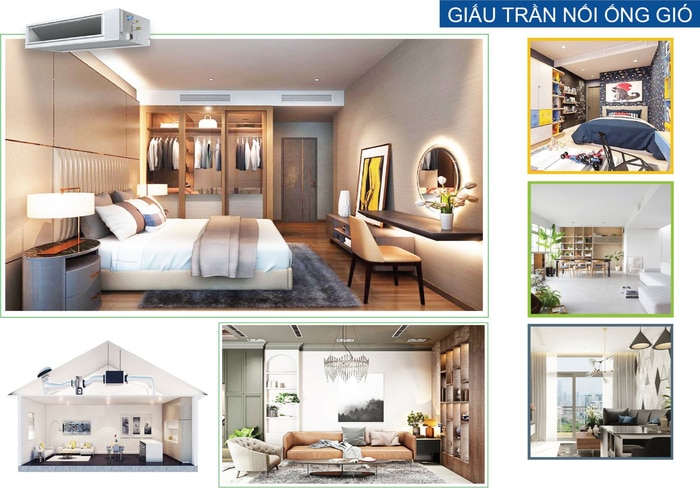 Thi công máy lạnh giấu trần nối ống gió