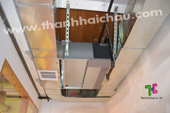 Thi công máy lạnh giấu trần nối ống gió