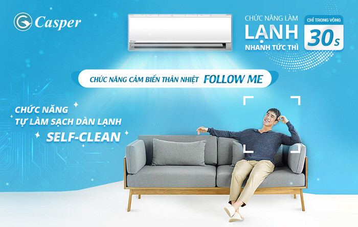 Máy lạnh treo tường Casper KC-12FC32 1.5HP
