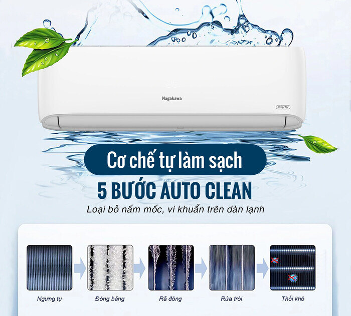 Máy lạnh treo tường Nagakawa NIS-C09R2H12 1HP