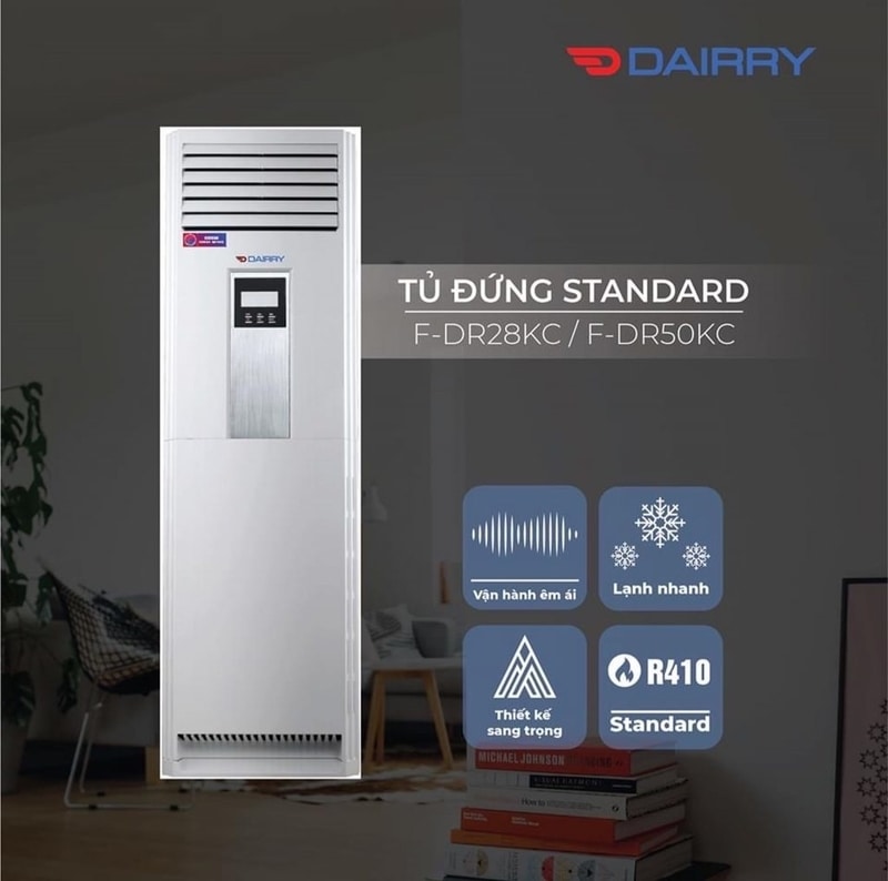Máy lạnh tủ đứng 5HP Dairry giá dưới 35 triệu