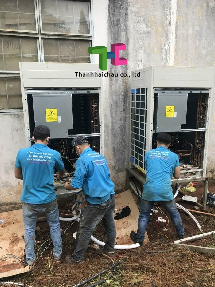 Lắp đặt máy lạnh tủ đứng cho nhà xưởng