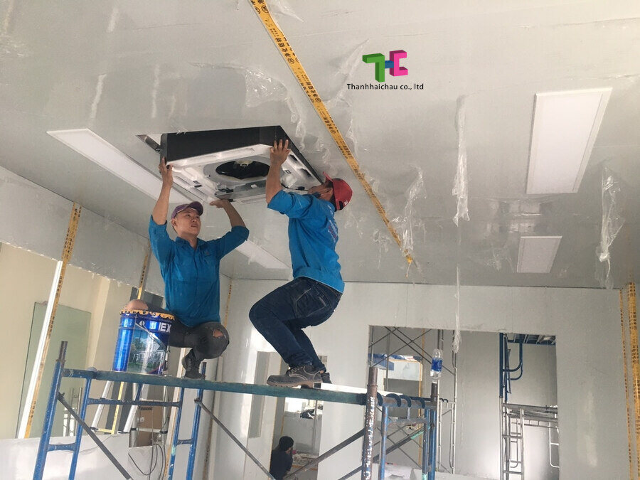 Lắp điều hòa máy lạnh âm trần cho nhà xưởng