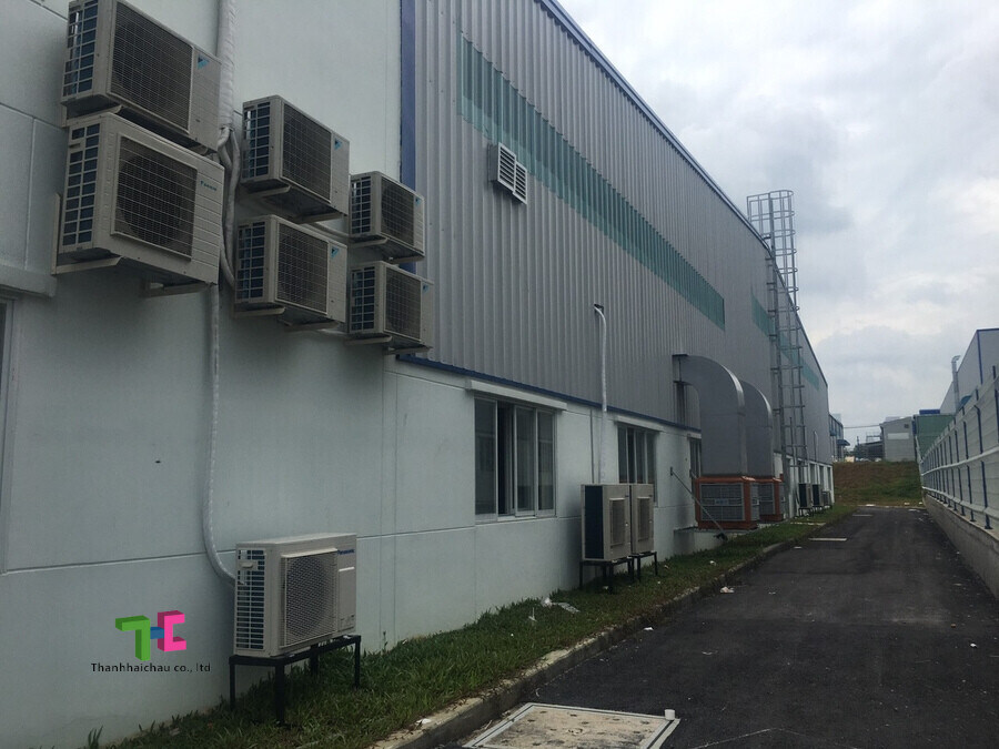 Lắp điều hòa máy lạnh âm trần cho nhà xưởng