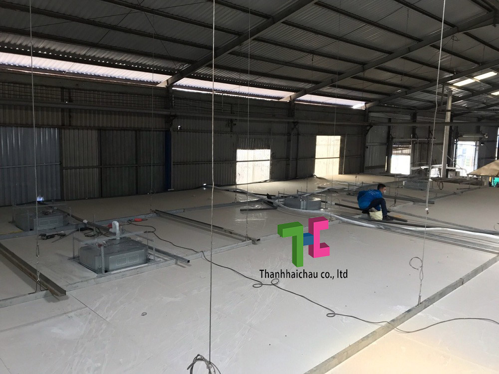 Lắp đặt máy lạnh âm trần cho nhà xưởng