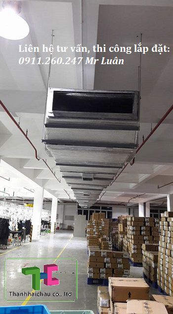Lắp máy lạnh nối ống gió cho nhà xưởng