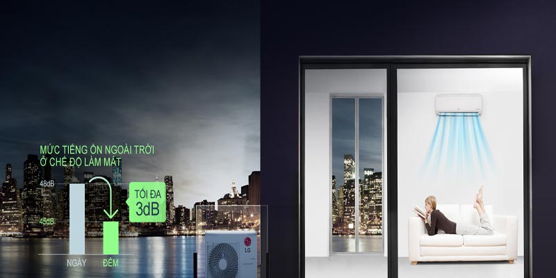 máy lạnh điều hòa multi lg hoạt động êm