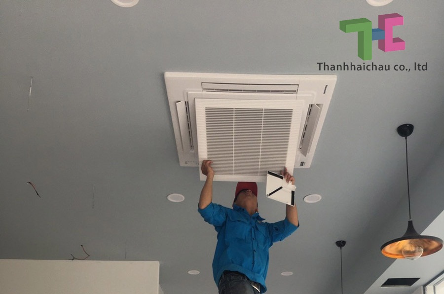 Lắp máy lạnh âm trần thạch cao