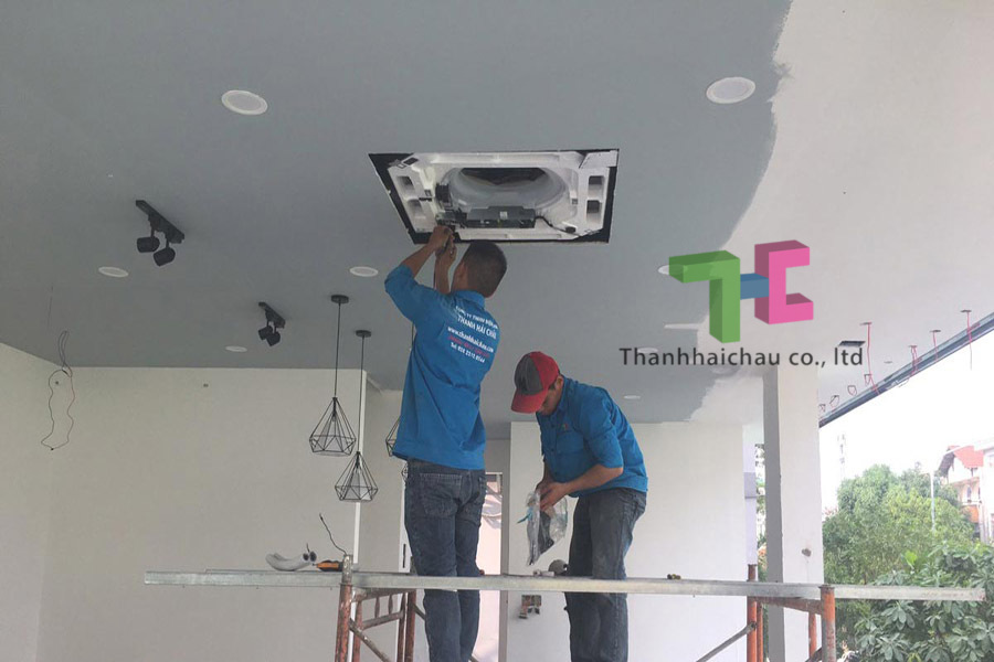 Lắp máy lạnh âm trần thạch cao