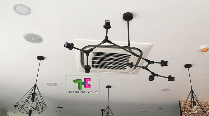 lắp đặt máy lạnh âm trần cho quán trà sửa 