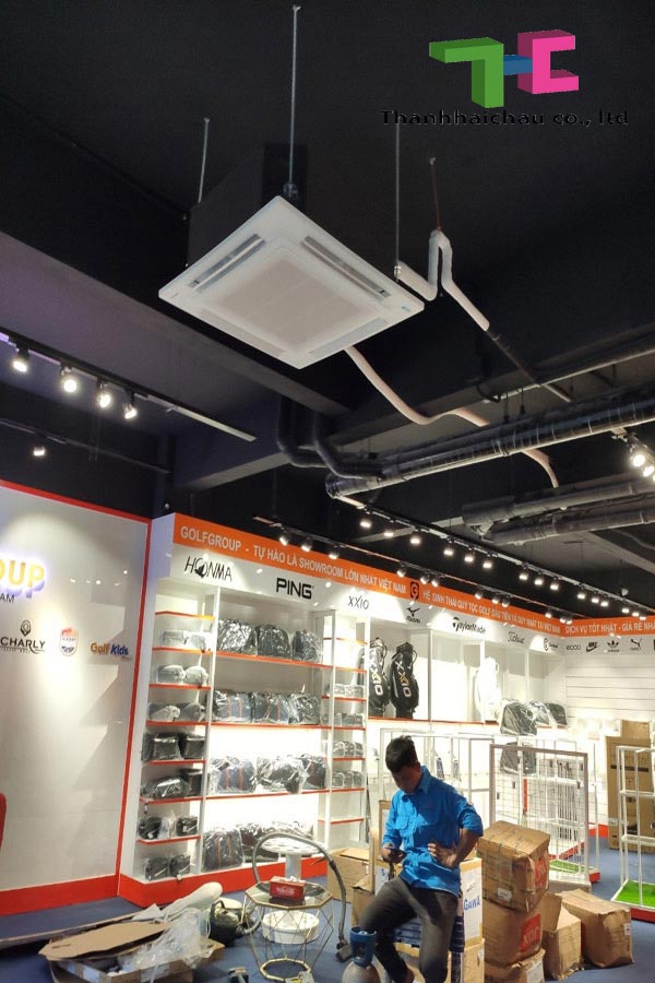 lắp đặt máy lạnh cho showroom
