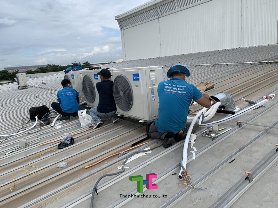 Thi công lắp đặt máy lạnh âm trần Midea