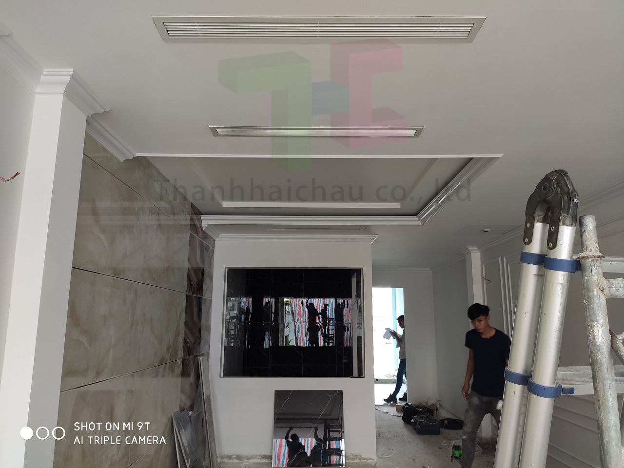 Thi công máy lạnh giấu trần nối ống gió