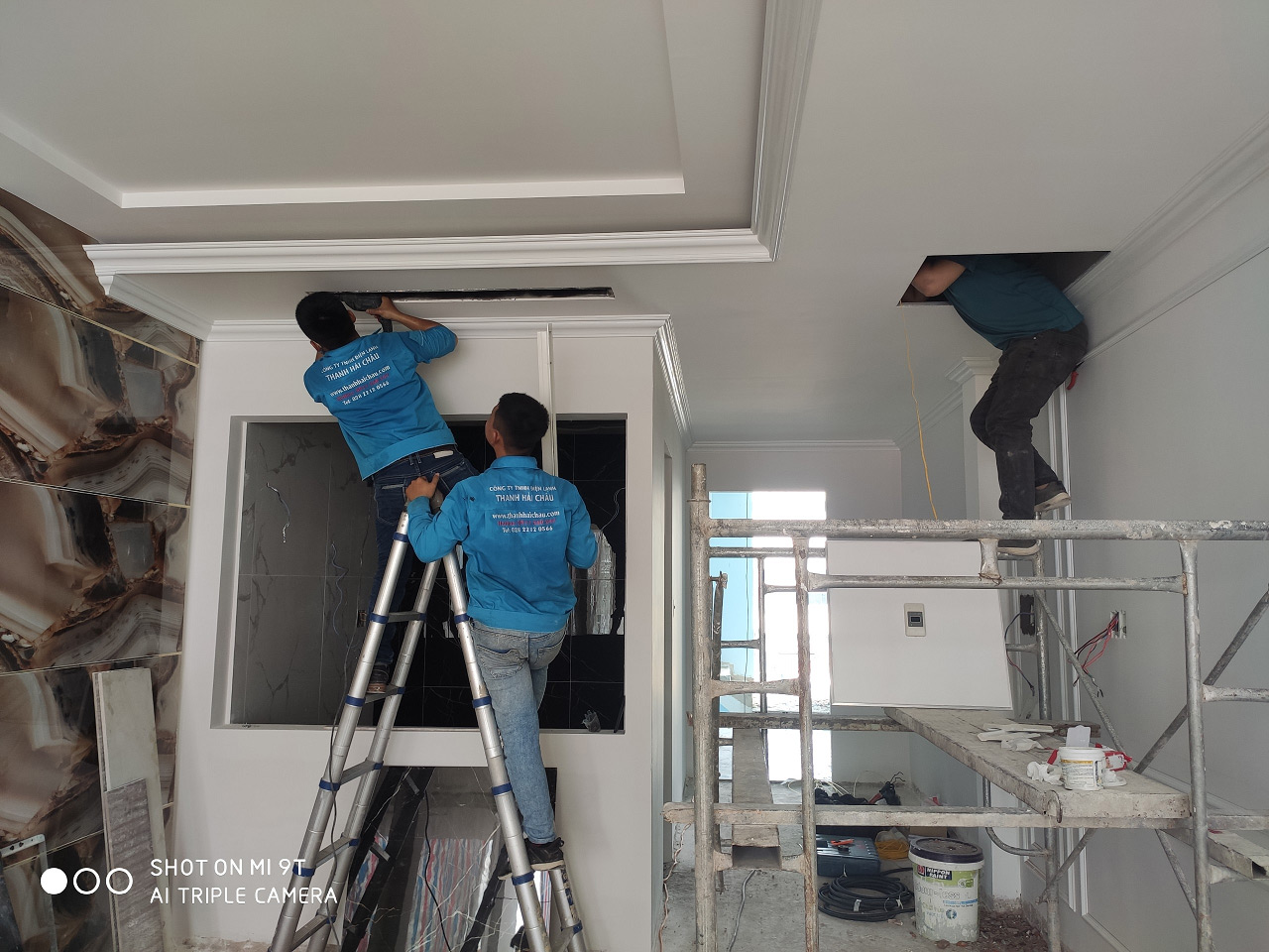 Thi công máy lạnh giấu trần nối ống gió