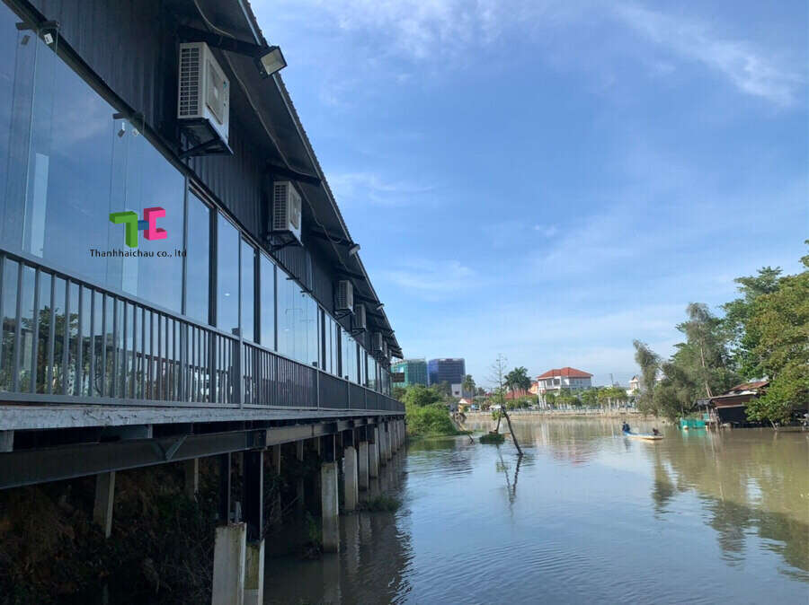 Thi công máy lạnh giấu trần nối ống gió cho nhà hàng