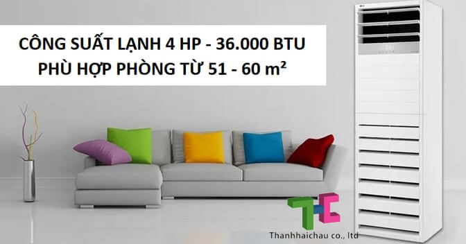 Nên sử dụng máy lạnh tủ đứng công suất bao nhiêu cho diện tích 60m²?