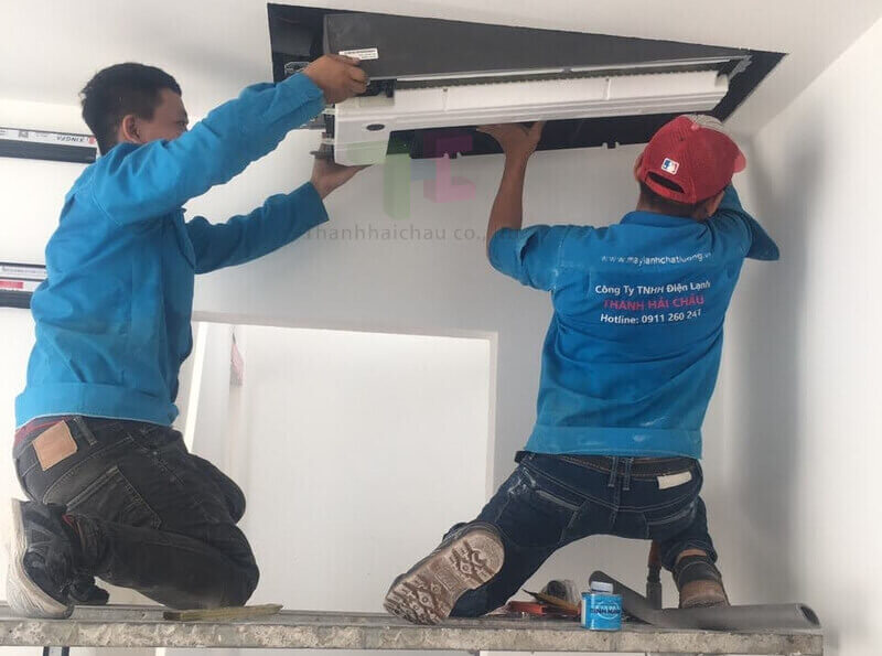 Công trình thiết kế, lắp đặt máy lạnh âm trần LG 1 hướng thổi